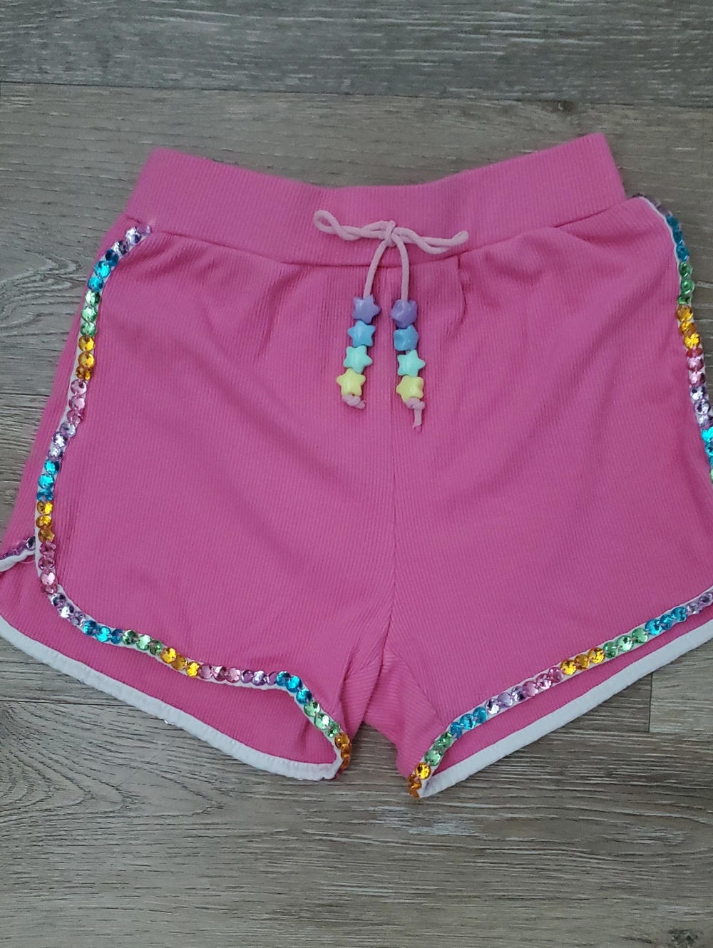 Girls' Pink Sequin Trim Knit Shorts Lola size girls 4